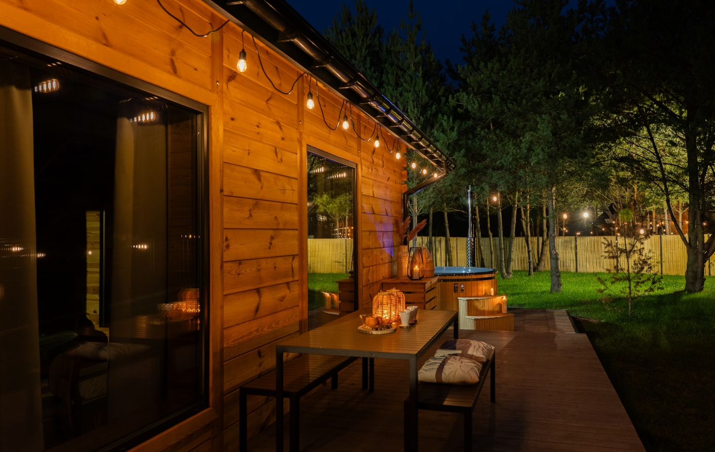 Domek w lesie na Mazowszu – luksus, sauna oraz basen